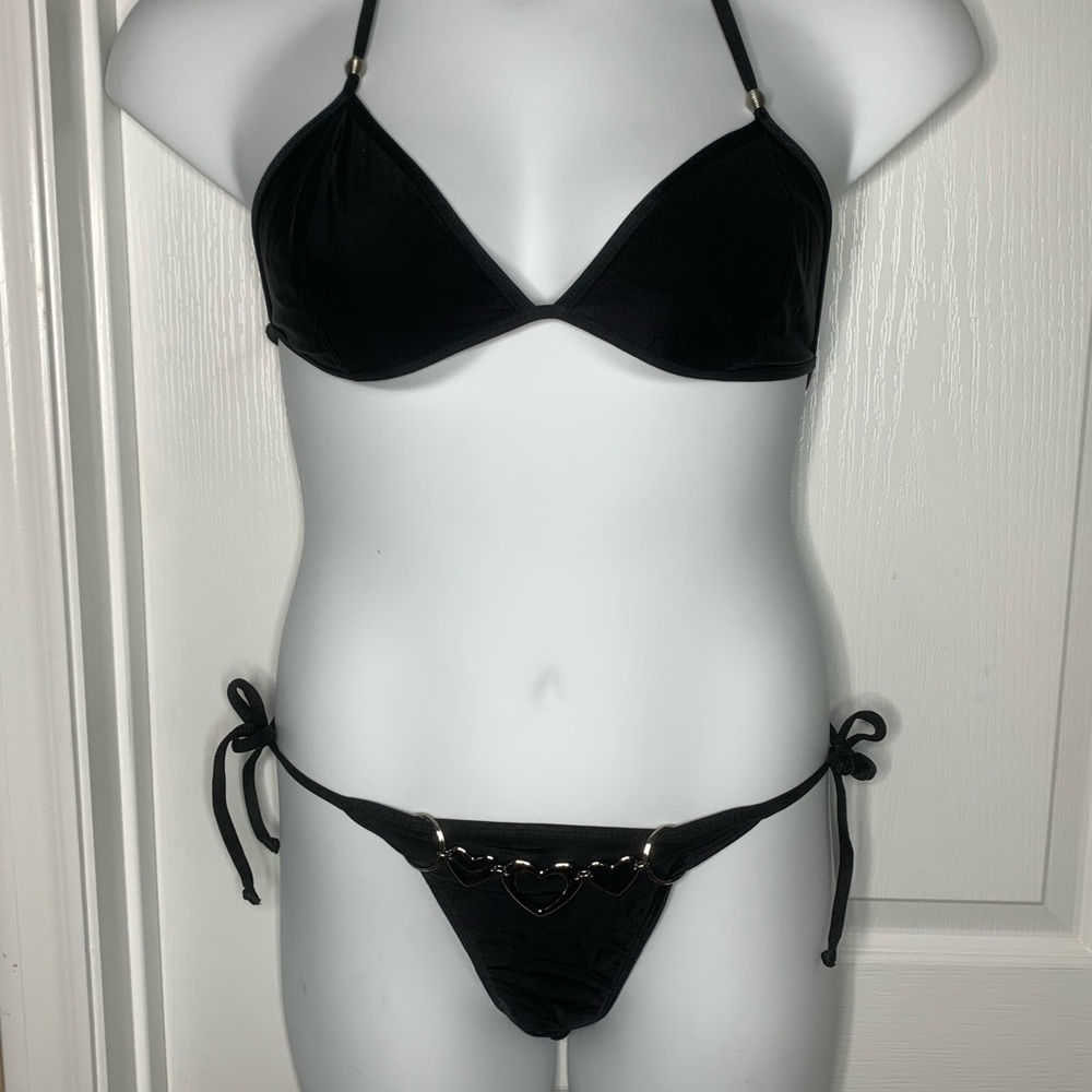 🎈Black Bikini bathing suit New Size Medium Petite